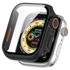 For Apple Watch Series 9 / 8 / 7 45mm Tempered Film + PC Integrated Watch Protective Case(Black) - 1