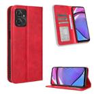 For Motorola Moto G Power 2023 Magnetic Buckle Retro Texture Leather Phone Case(Red) - 1