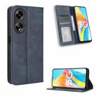 For OPPO A1 5G Magnetic Buckle Retro Texture Leather Phone Case(Blue) - 1