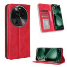 For OPPO Find X6 Pro Magnetic Buckle Retro Texture Leather Phone Case(Red) - 1