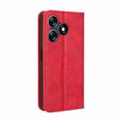 For Tecno Spark 10 4G Magnetic Buckle Retro Texture Leather Phone Case(Red) - 3