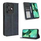For Tecno Spark 10C Magnetic Buckle Retro Texture Leather Phone Case(Blue) - 1