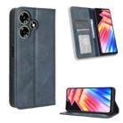 For Infinix Hot 30i / 30i NFC Magnetic Buckle Retro Texture Leather Phone Case(Blue) - 1