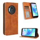 For Doogee X97 / X97 Pro Magnetic Buckle Retro Texture Leather Phone Case(Brown) - 1