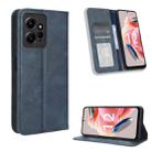 For Xiaomi Redmi Note 12 4G Global Magnetic Buckle Retro Texture Leather Phone Case(Blue) - 1