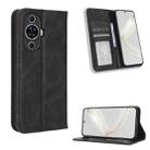 For Huawei nova 11 Magnetic Buckle Retro Texture Leather Phone Case(Black) - 1