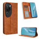 For Huawei P60 Art Magnetic Buckle Retro Texture Leather Phone Case(Brown) - 1