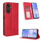 For Huawei Enjoy 60 4G Magnetic Buckle Retro Texture Leather Phone Case(Red) - 1