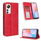 For Blackview A85 Magnetic Buckle Retro Texture Leather Phone Case(Red) - 1