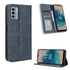For Nokia G22 4G Magnetic Buckle Retro Texture Leather Phone Case(Blue) - 1