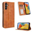 For Samsung Galaxy M14 5G Magnetic Buckle Retro Texture Leather Phone Case(Brown) - 1