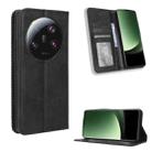 For Xiaomi 13 Ultra Magnetic Buckle Retro Texture Leather Phone Case(Black) - 1