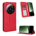 For Xiaomi 13 Ultra Magnetic Buckle Retro Texture Leather Phone Case(Red) - 1