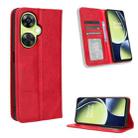 For OnePlus Nord CE 3 Lite Magnetic Buckle Retro Texture Leather Phone Case(Red) - 1