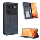 For ZTE Nubia Z50 Ultra Magnetic Buckle Retro Texture Leather Phone Case(Blue) - 1