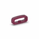 18mm 10pcs Universal Watch Band Fixed Silicone Ring Safety Buckle(Wine Red) - 1