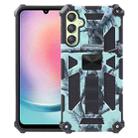 For Samsung Galaxy A24 4G Camouflage Armor Kickstand TPU + PC Magnetic Phone Case(Mint Green) - 1