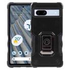 For Google Pixel 7a Non-slip Shockproof Armor Phone Case with Ring Holder(Black) - 1