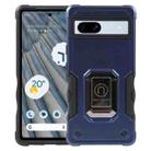 For Google Pixel 7a Non-slip Shockproof Armor Phone Case with Ring Holder(Blue) - 1