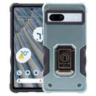 For Google Pixel 7a Non-slip Shockproof Armor Phone Case with Ring Holder(Green) - 1