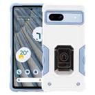 For Google Pixel 7a Non-slip Shockproof Armor Phone Case with Ring Holder(White) - 1