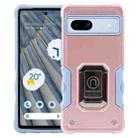 For Google Pixel 7a Non-slip Shockproof Armor Phone Case with Ring Holder(Rose Gold) - 1