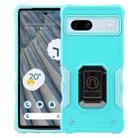 For Google Pixel 7a Non-slip Shockproof Armor Phone Case with Ring Holder(Mint Green) - 1