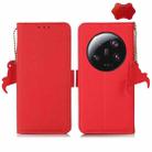 For Xiaomi 13 Ultra Side-Magnetic TJ Genuine Leather RFID Phone Case(Red) - 1