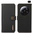 For Xiaomi 13 Ultra KHAZNEH Custer Texture RFID Genuine Leather Phone Case(Black) - 1