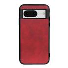 For Google Pixel 8 Two-color Calf Texture Shockproof Phone Case(Red) - 1