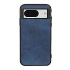 For Google Pixel 8 Two-color Calf Texture Shockproof Phone Case(Blue) - 1