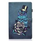 For Lenovo Tab M10 Plus TB-X606 Colored Drawing Stitching Horizontal Flip Leather Case, with Holder & Card Slots & Sleep / Wake-up Function(Rose Owl) - 2