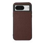 For Google Pixel 8 Carbon Fiber Texture PU Phone Case(Brown) - 1