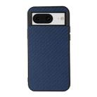 For Google Pixel 8 Carbon Fiber Texture PU Phone Case(Blue) - 1