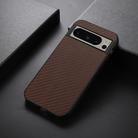 For Google Pixel 8 Pro Carbon Fiber Texture PU Phone Case(Brown) - 3