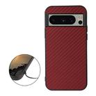 For Google Pixel 8 Pro Carbon Fiber Texture PU Phone Case(Red) - 2
