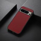 For Google Pixel 8 Pro Carbon Fiber Texture PU Phone Case(Red) - 3