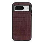 For Google Pixel 8 Crocodile Texture Genuine Leather Phone Case(Brown) - 1