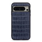 For Google Pixel 8 Pro Crocodile Texture Genuine Leather Phone Case(Blue) - 1