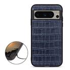 For Google Pixel 8 Pro Crocodile Texture Genuine Leather Phone Case(Blue) - 2
