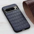 For Google Pixel 8 Pro Crocodile Texture Genuine Leather Phone Case(Blue) - 3
