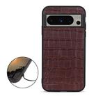 For Google Pixel 8 Pro Crocodile Texture Genuine Leather Phone Case(Brown) - 2