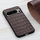 For Google Pixel 8 Pro Crocodile Texture Genuine Leather Phone Case(Brown) - 3