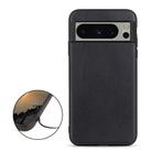 For Google Pixel 8 Pro Lambskin Texture Genuine Leather Phone Case(Black) - 2