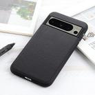 For Google Pixel 8 Pro Lambskin Texture Genuine Leather Phone Case(Black) - 3