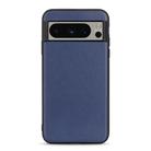For Google Pixel 8 Pro Lambskin Texture Genuine Leather Phone Case(Blue) - 1