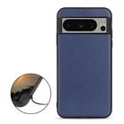 For Google Pixel 8 Pro Lambskin Texture Genuine Leather Phone Case(Blue) - 2