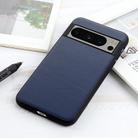 For Google Pixel 8 Pro Lambskin Texture Genuine Leather Phone Case(Blue) - 3
