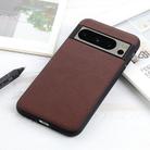 For Google Pixel 8 Pro Lambskin Texture Genuine Leather Phone Case(Brown) - 3