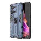 For OPPO Reno9 / Reno9 Pro 5G Supersonic Holder PC Soft TPU Phone Case(Blue) - 1